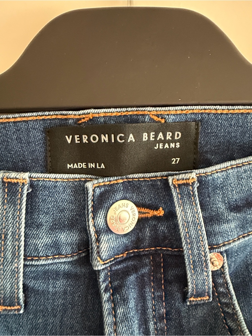 Veronica Beard Beverly Skinny Flare High Rise Bright Blue Jean Size 27 - Picture 2 of 8